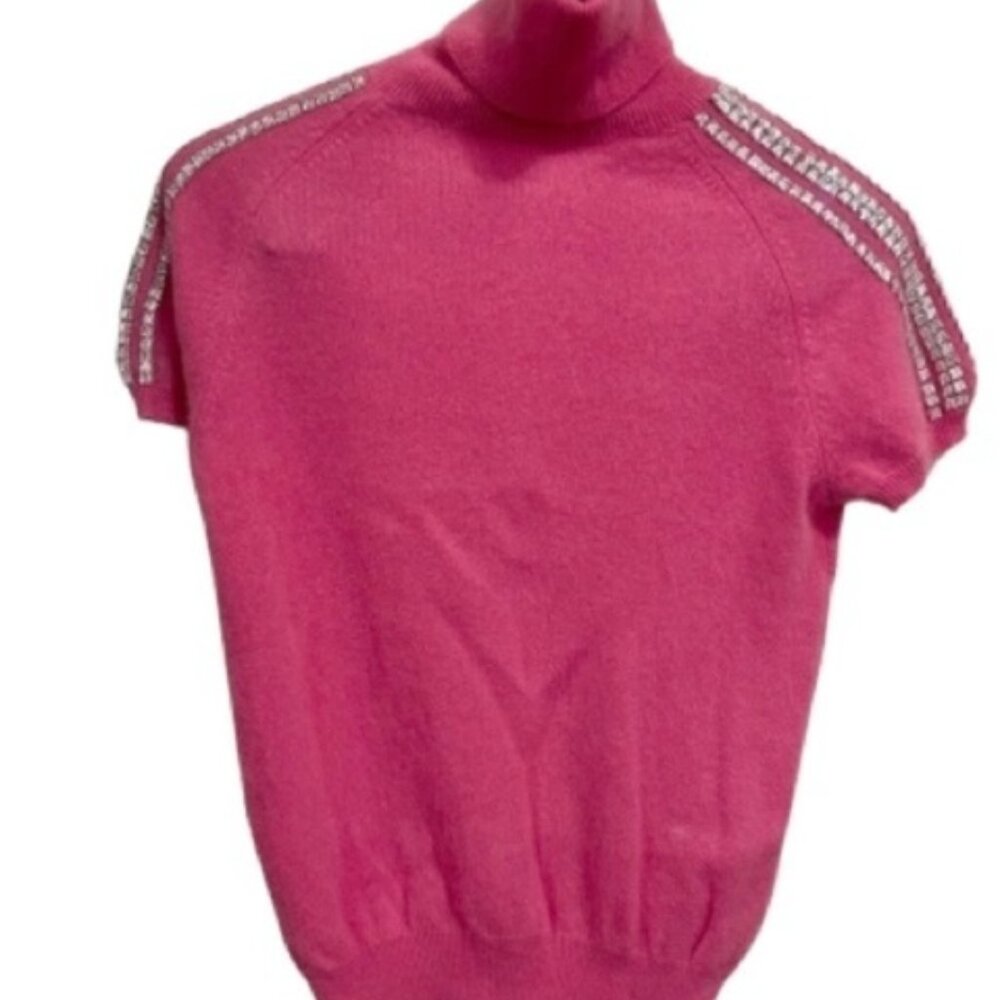 Iisli Cashmere Short Sleeves Knit Top Sweater Size S